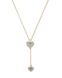 Bloomingdale's Fine Collection Diamond Double Heart Lariat Pendant Necklace