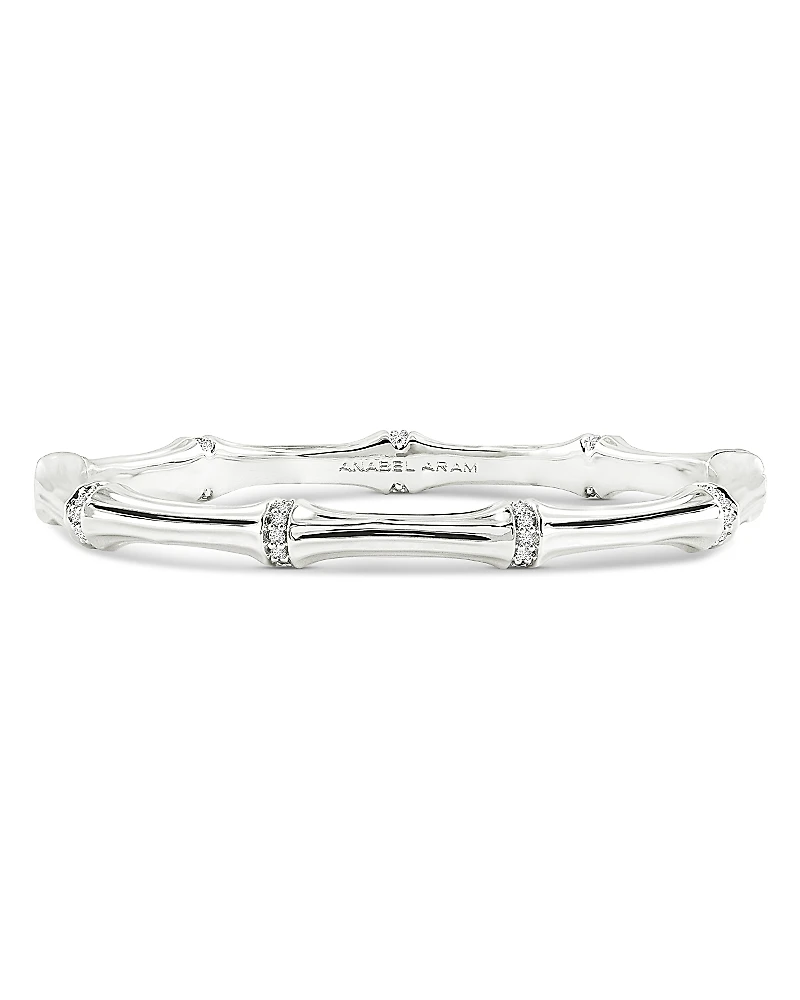 Anabel Aram Pave Bamboo Bangle Bracelet