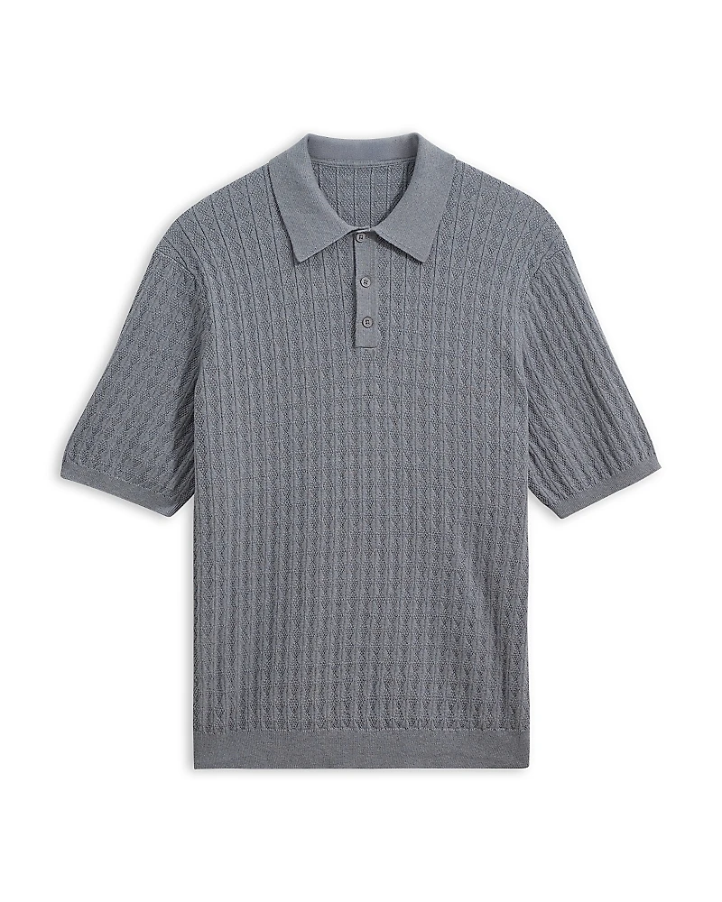 Wax London Naples Cotton & Cashmere Polo Shirt