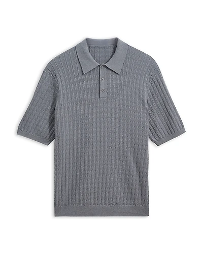 Wax London Naples Cotton & Cashmere Polo Shirt