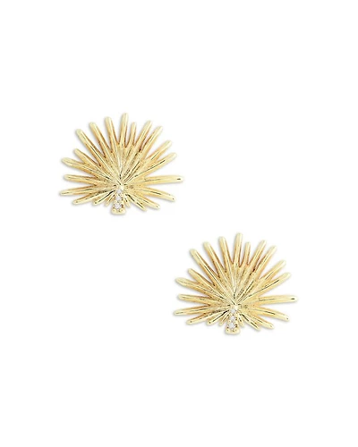 Pavé Palm Stud Earrings