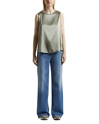 Silk Blend Round Neck Camisole
