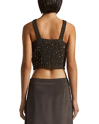 Sequin Knitted Crop Top