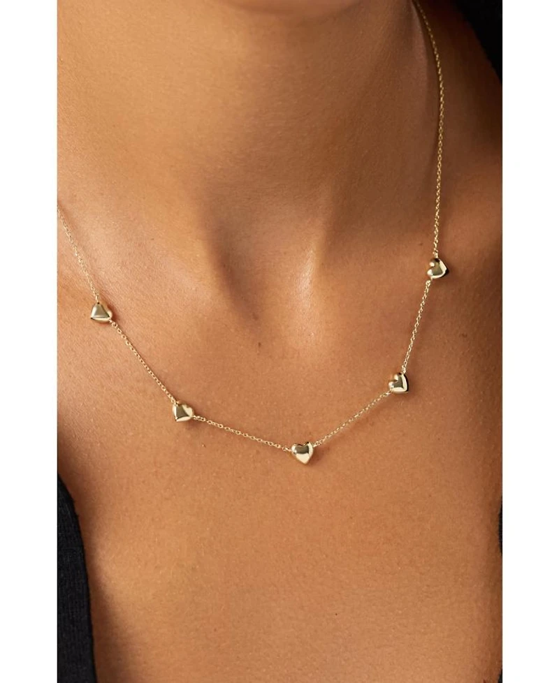 Lev Mini Station Heart Necklace