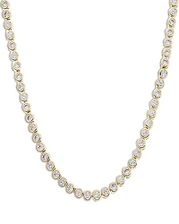 By Adina Eden Cubic Zirconia Bezel Tennis Necklace
