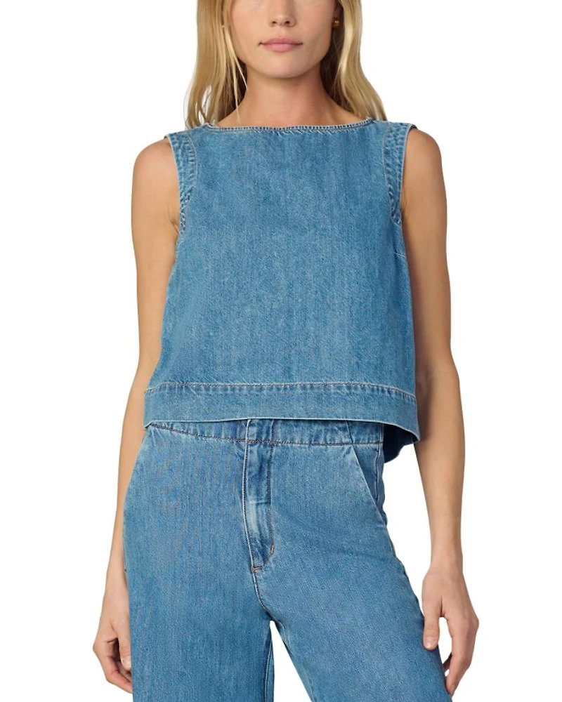 The Boat Neck Denim Top