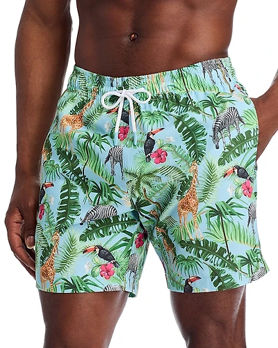 Trunks Surf & Swim Co. Sano Tropical Safari Print 6.5 Swim Trunks