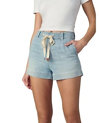 The Addison High Rise Drawstring Jean Shorts Admiration
