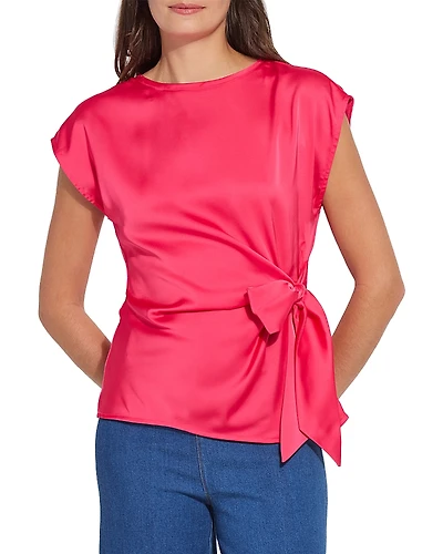 Lysse Plus Rosalia Tie Drape Top