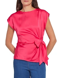 Lysse Plus Rosalia Tie Drape Top