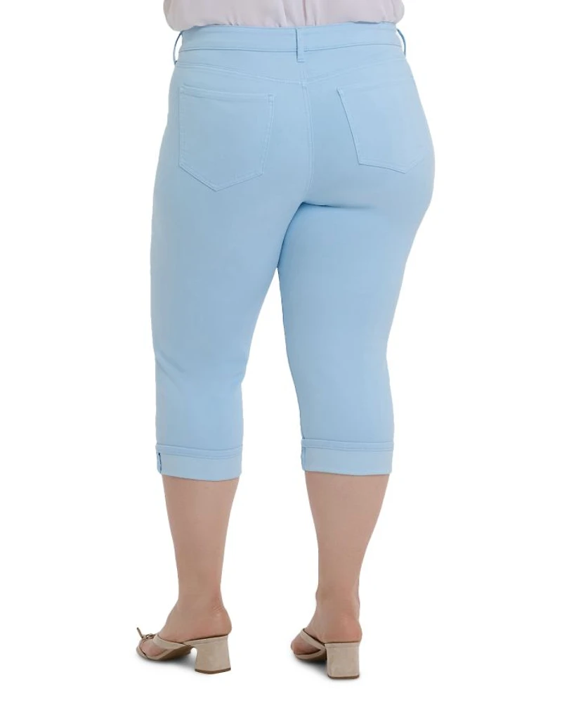 Marilyn High Rise Straight Cropped Jeans Optic White