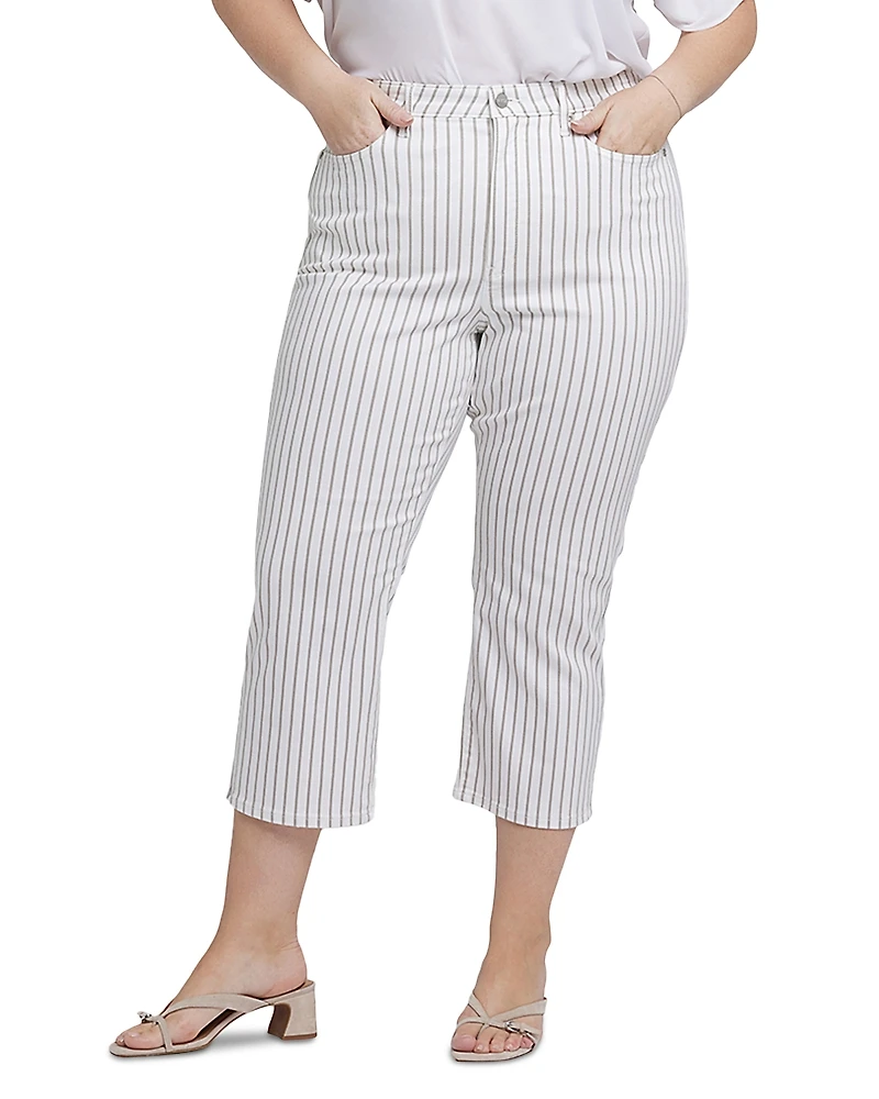 Nydj Plus Joni High Rise Relaxed Capri Jeans