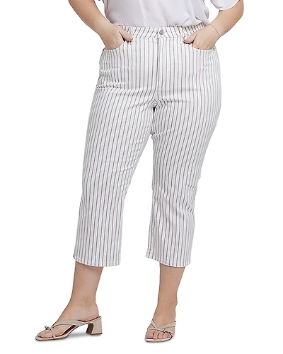 Nydj Plus Joni High Rise Relaxed Capri Jeans