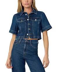 Denim Trucker Top