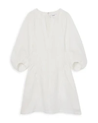 Romi Linen Balloon Sleeved Short Dress