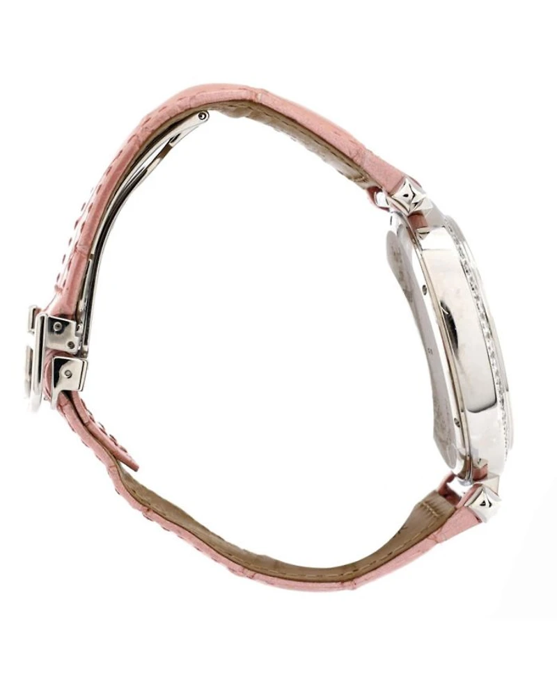 Pasha de Cartier Automatic Watch in White Gold and Alligator with Diamond Bezel and Mother of Pearl 42mm