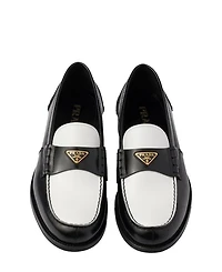 Men's Two-Tone Brushed Leather Loafers