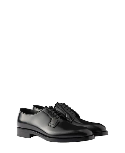 Men's Brushed Leather Lace-Up Shoes