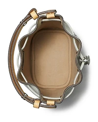 T Monogram Leather Mini Bucket Bag