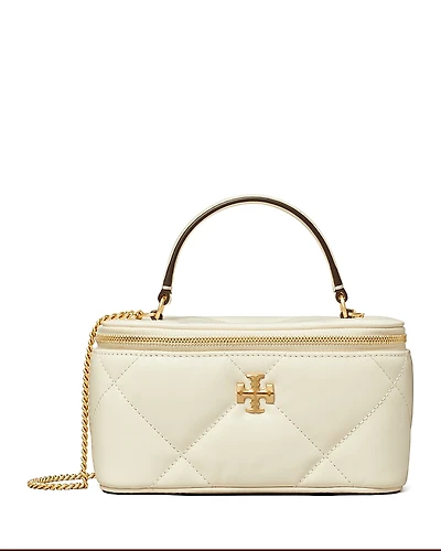 Tory Burch Kira Diamond Quilted Leather Vanity Bag