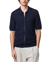 NN07 Gustav 6636 Regular Fit Short Sleeve Zip Front Sweater