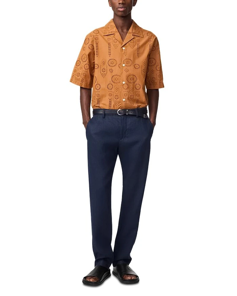 Ben Relaxed Fit Eyelet Camp Shirt