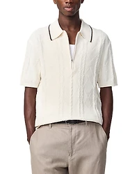 NN07 Gustav Regular Fit Cable Knit Short Sleeve Sweater