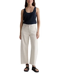 Hattie High Rise Crop Barrel Jeans Opal Stone