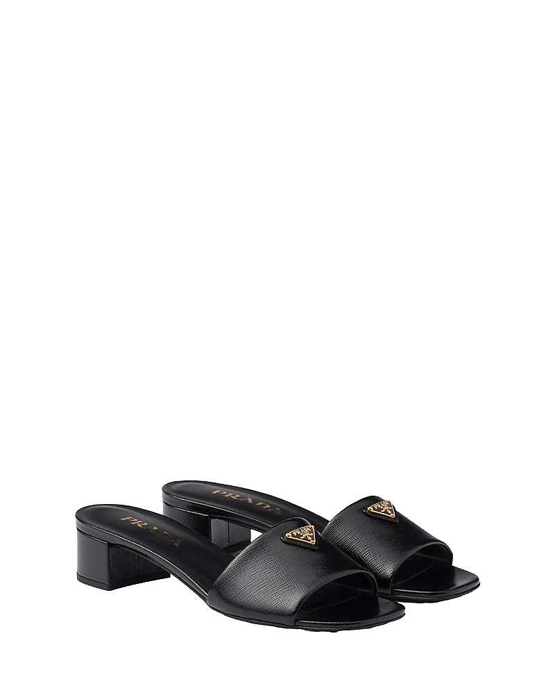 Prada Women's Saffiano Patent Leather Sandals