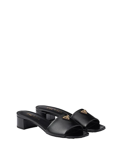 Prada Women's Saffiano Patent Leather Sandals