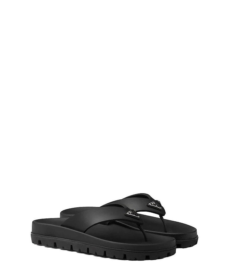 Prada Women's Rubber Thong Sandals