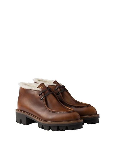 Women's Leather and Shearling Booties