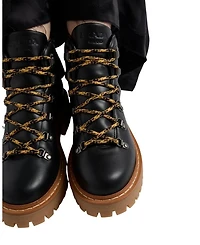 Women's Leather Laced Booties
