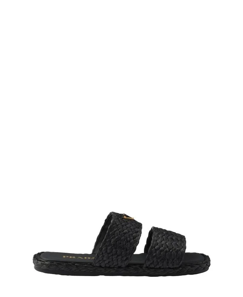 Women's Raffia Slides