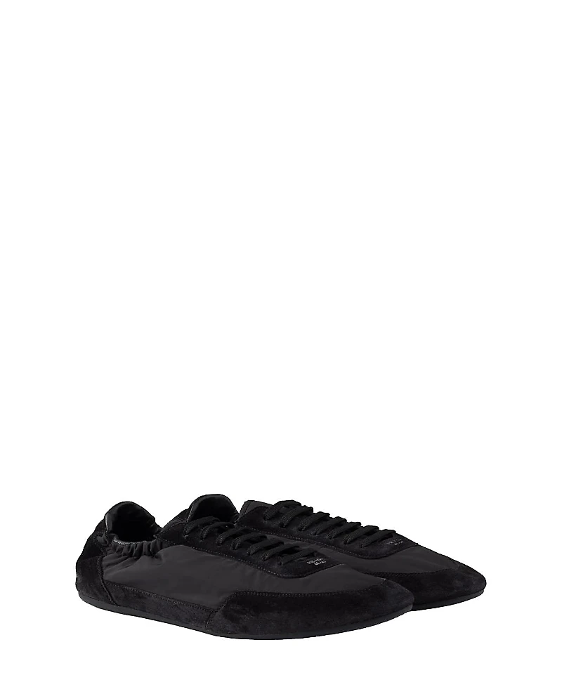 Prada Men's Collapse Re-Nylon and Suede Elasticized Sneakers