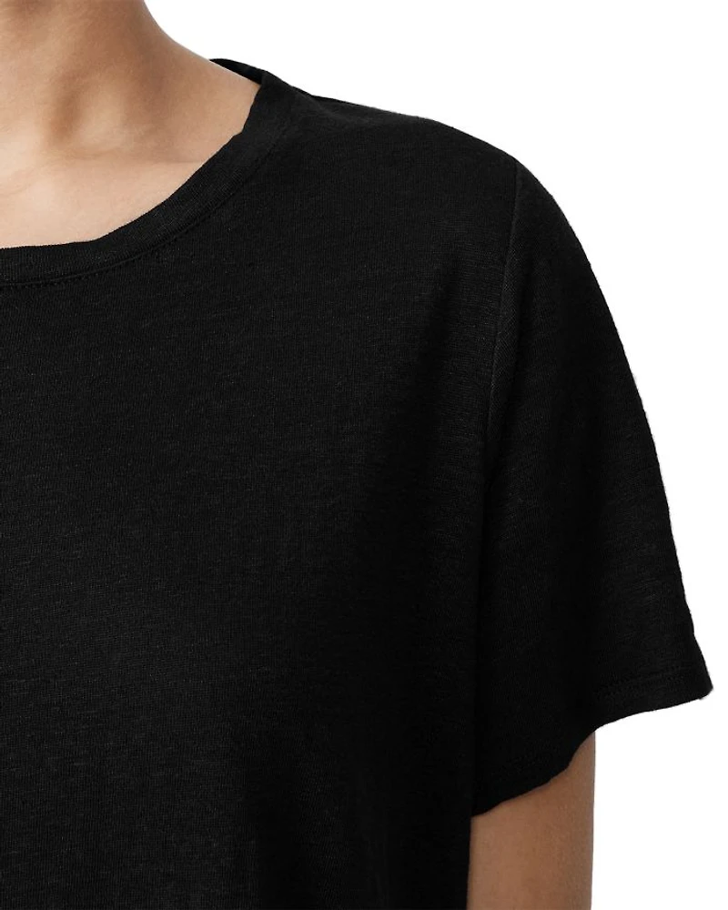 Linen Crewneck Short Sleeve Tee
