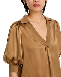 Weldon Collared Silk Blouse