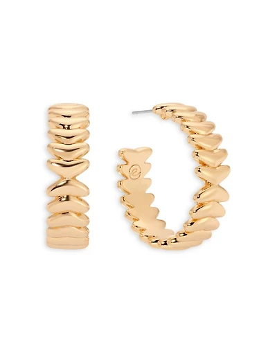 Metal Moderna Medium Half Hoop Earrings