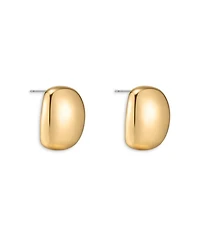Minimal Curved Square Stud Earrings