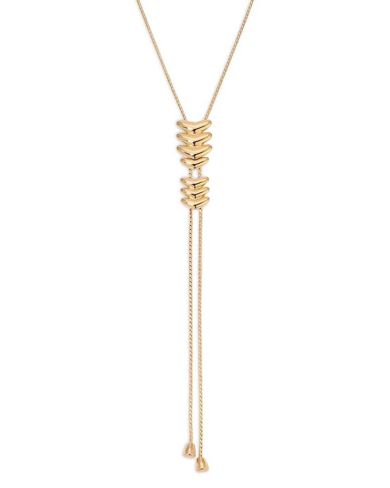 Metal Moderna Lariat Necklace