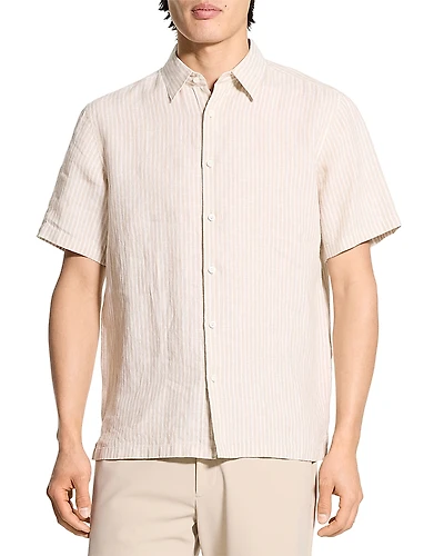 Theory Irving Linen Short Sleeve Shirt