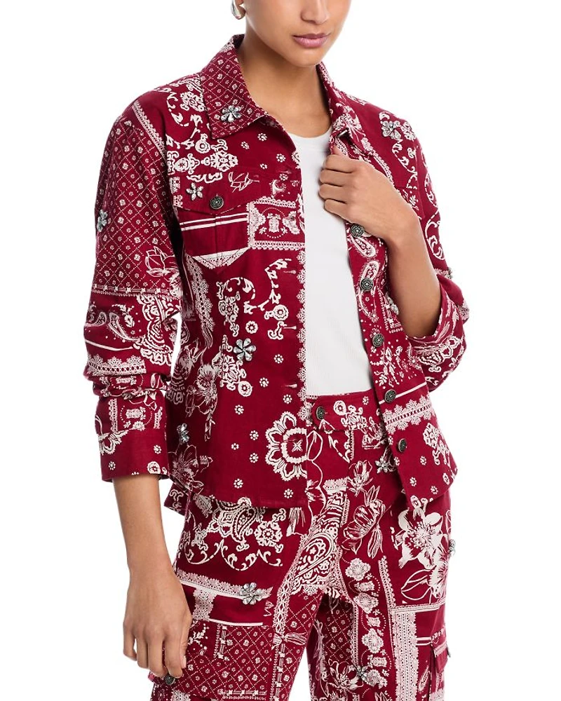 Military Twill Scrunched Sleeve Cayenne Jacket