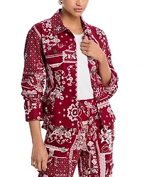 Military Twill Scrunched Sleeve Cayenne Jacket