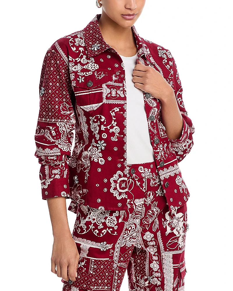 Cinq a Sept Military Twill Scrunched Sleeve Cayenne Jacket