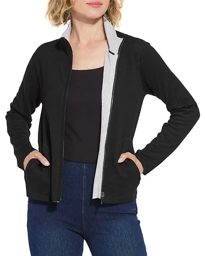 Reversible Cashmere Zip Up Cardigan
