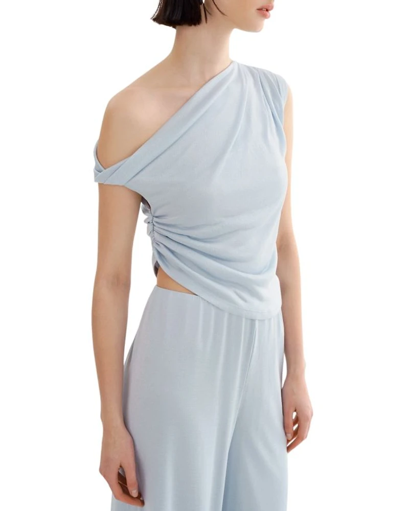 Evonne One Shoulder Ruched Top