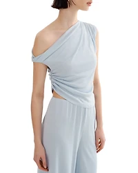 Evonne One Shoulder Ruched Top