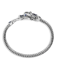 Sterling Silver Legends Naga Blue Sapphire Dragon Link Bracelet