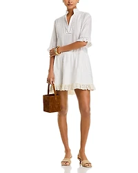 Aqua Cotton Mini Dress - Exclusive