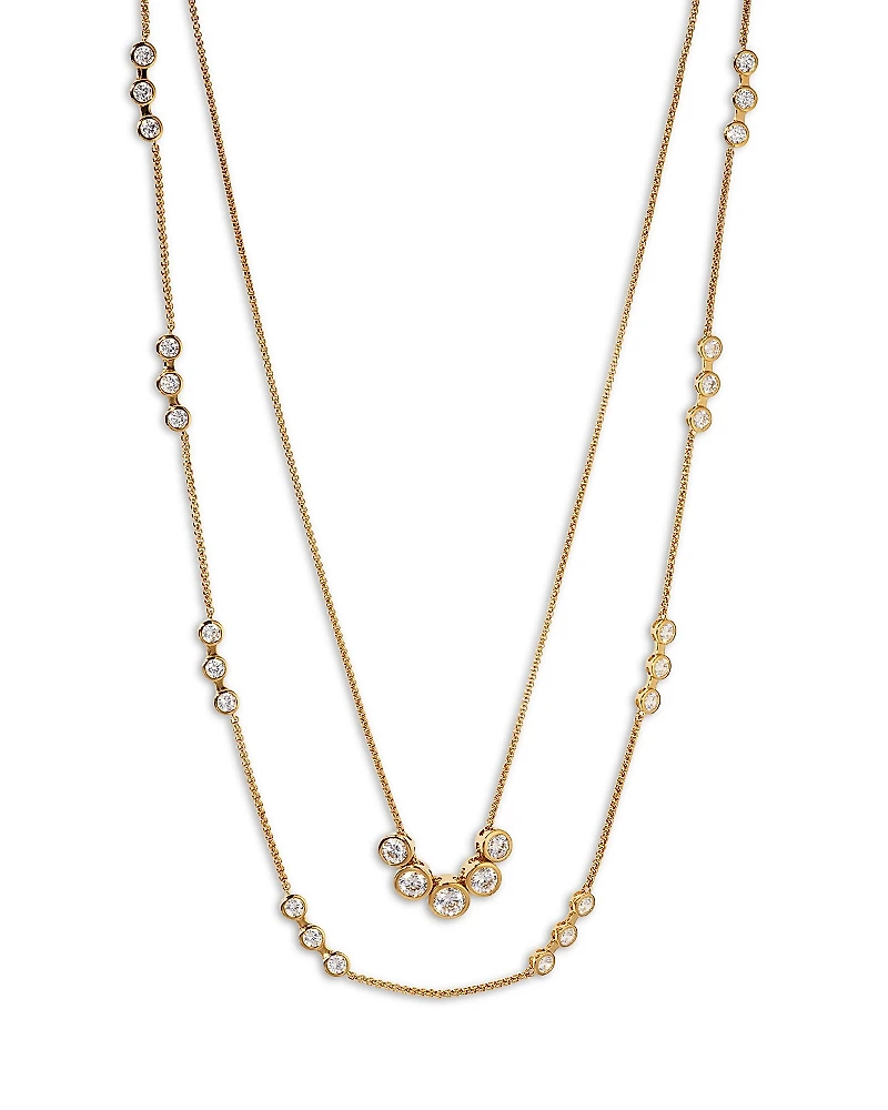 Nadri Bklyn Cubic Zirconia Bezel Layered Necklace, 16-19